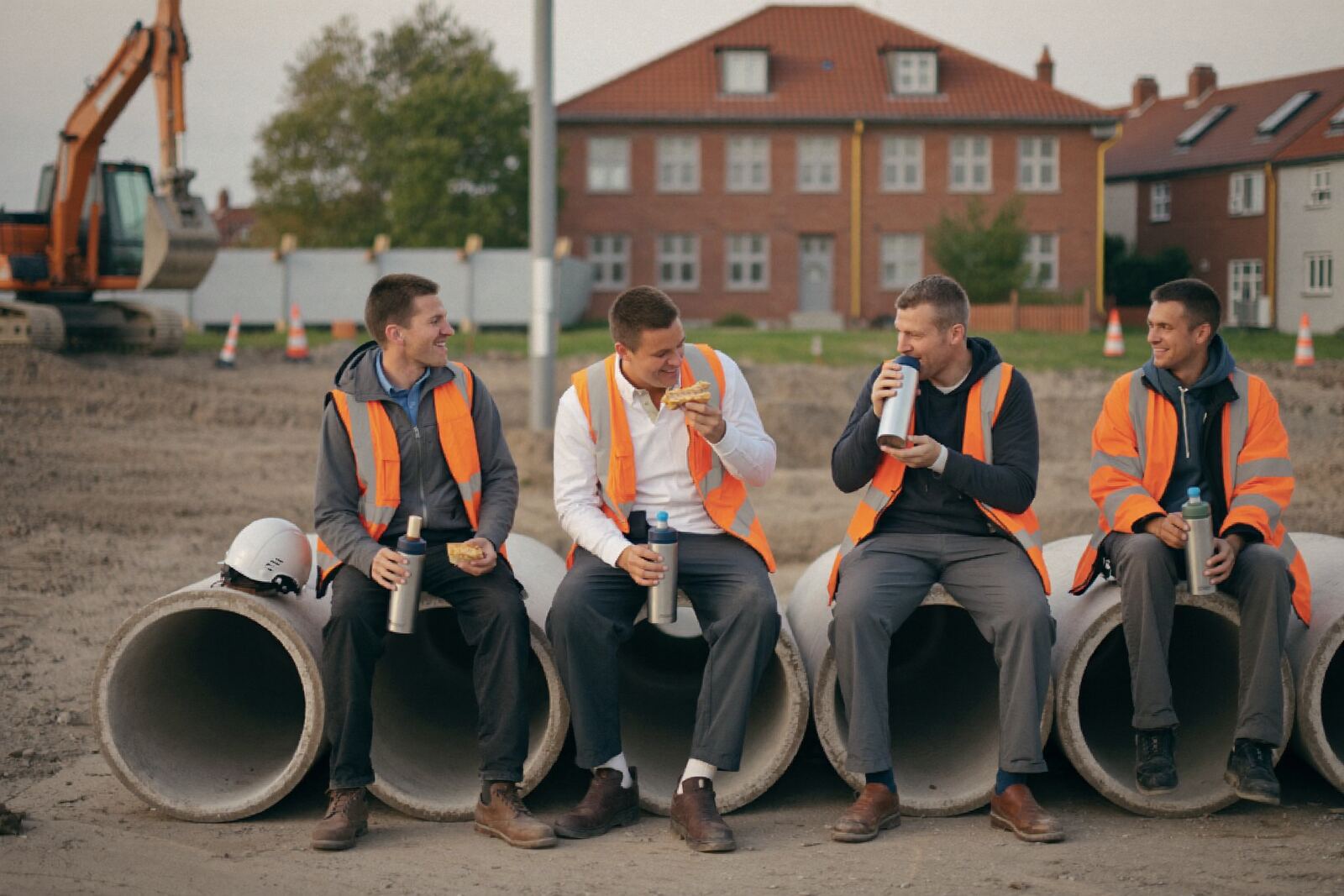Frühstück oder Pause mit der Kolonne